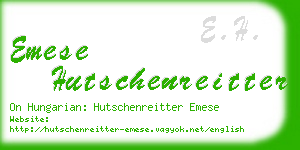 emese hutschenreitter business card